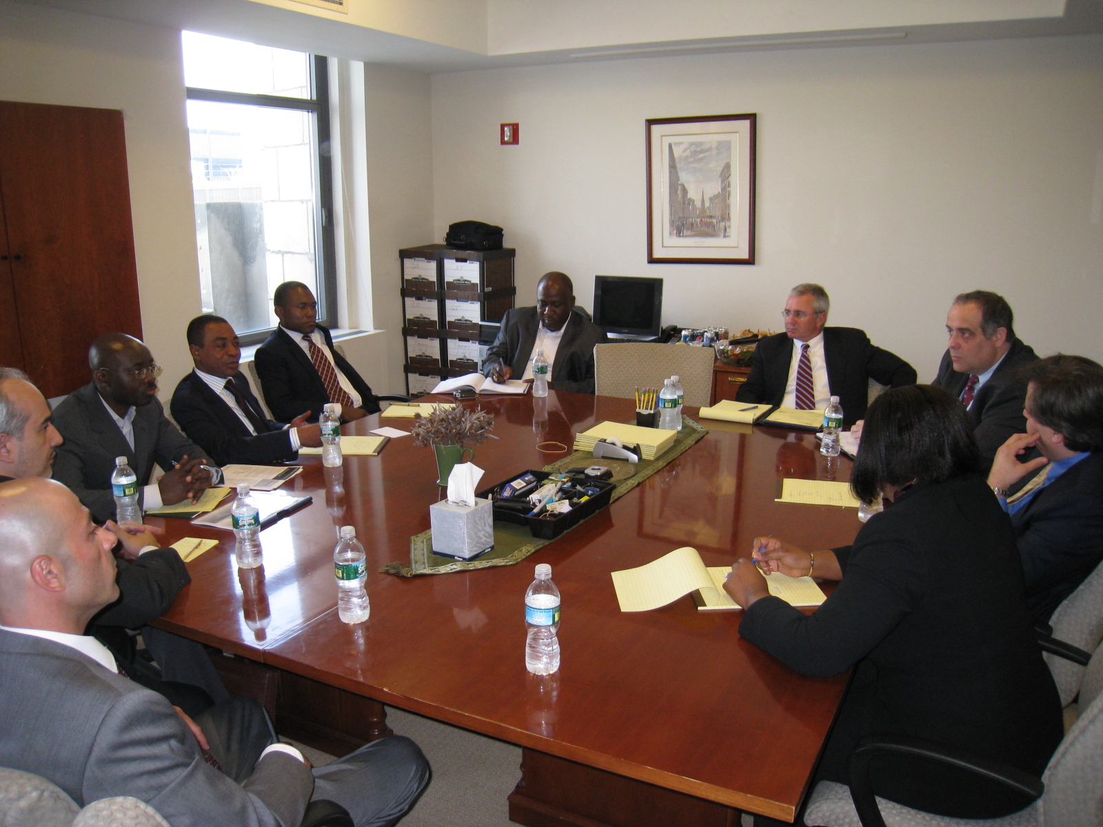 David N. Young in a business meeting in New York